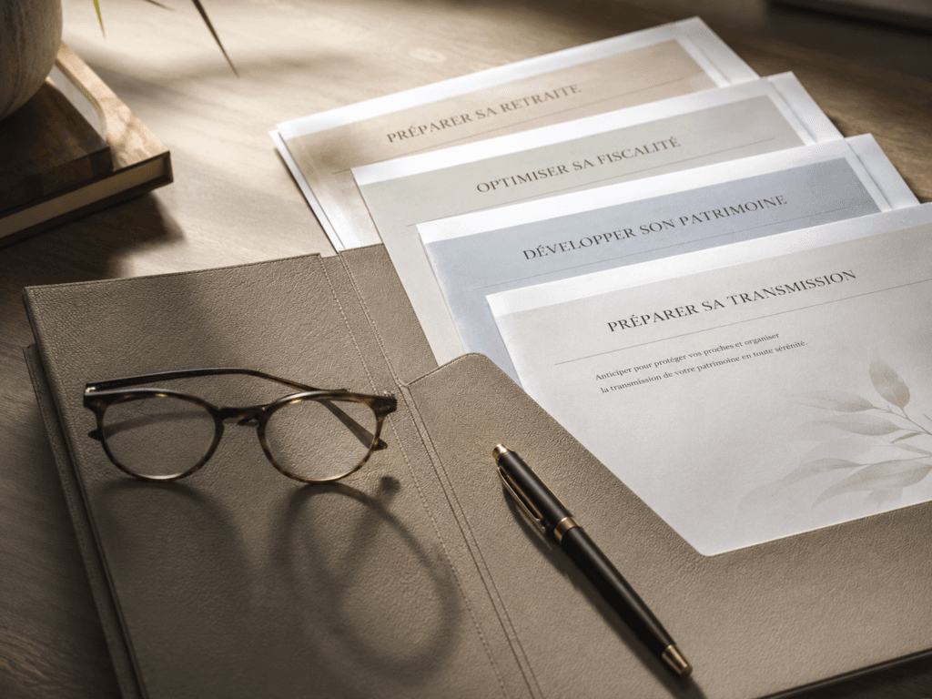 Documents de stratégie patrimoniale retraite fiscalité transmission